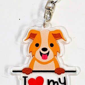 Mutt Dog 2D Acrylic Keychain Pet Lover Gift & Bag Charm Accessory